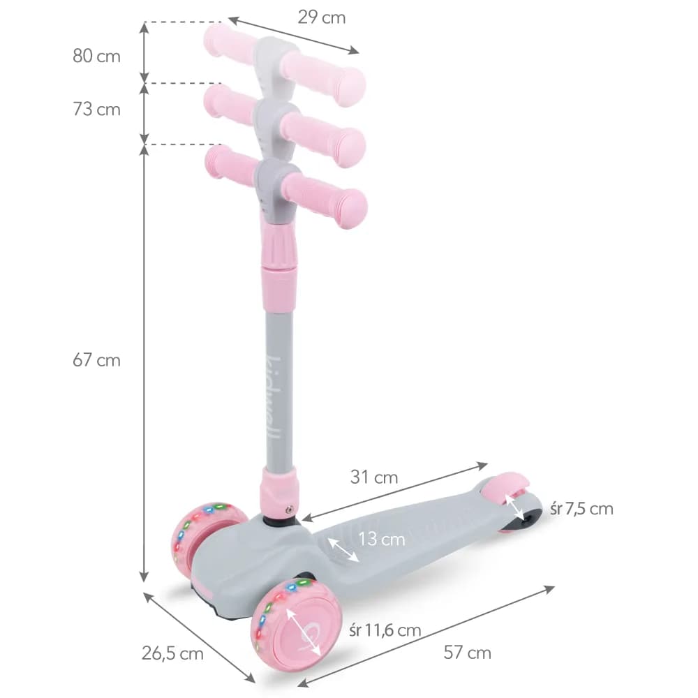 Самокат Kidwell Jax gray/pink KJGP фото 3