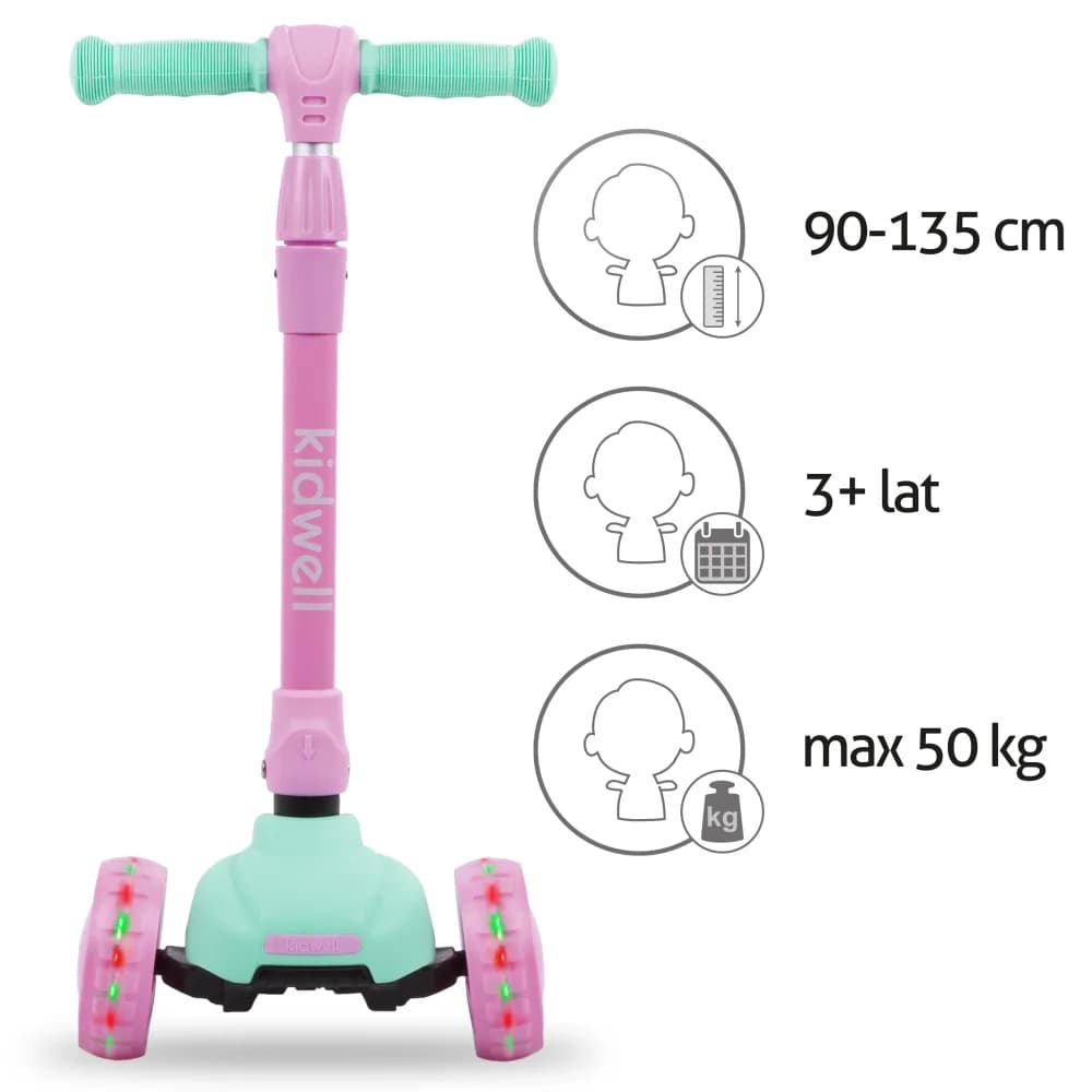 Самокат Kidwell Jax mint/pink KJMP фото 2