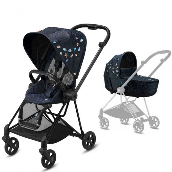 Коляска универсальная 2в1 Cybex Mios 4.0 Jewels of Nature/Matt Black 522000783/4