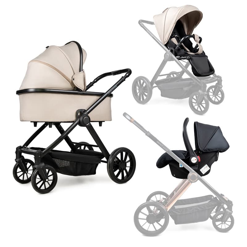 Коляска универсальная 3в1 Ninos Estrella NE3V12024BGB Beige Black