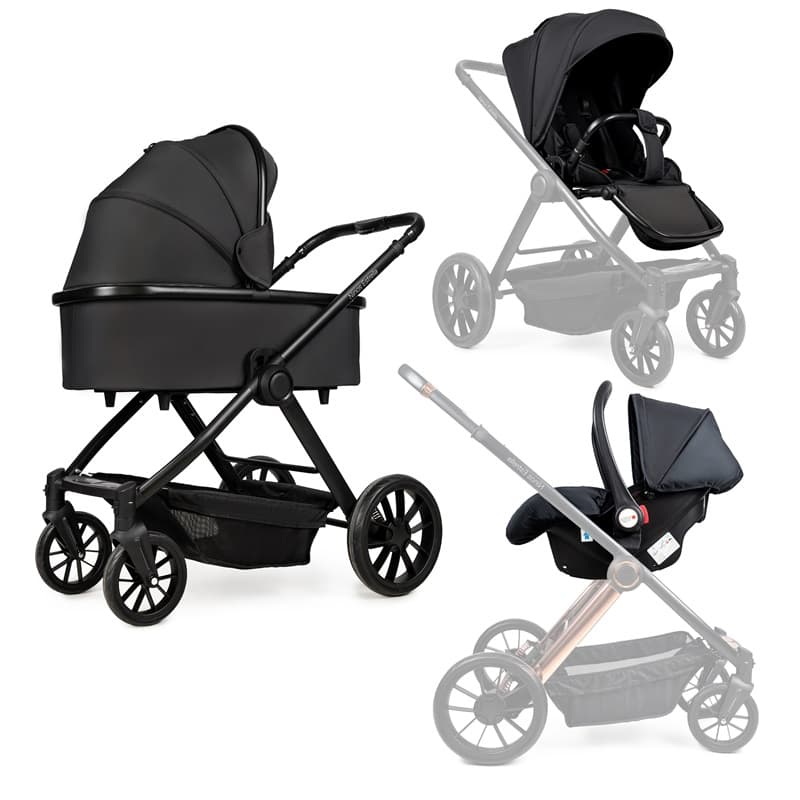 Коляска универсальная 3в1 Ninos Estrella NE3V12024BLB Black Black