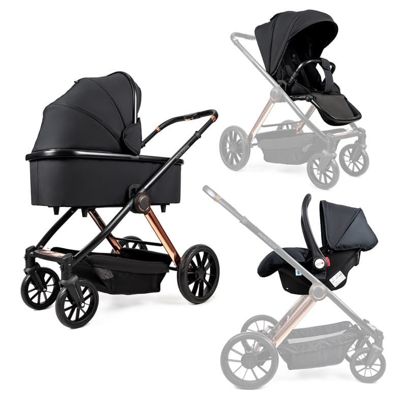 Коляска универсальная 3в1 Ninos Estrella NE3V12024BLG Black Gold Коляска универсальная 3в1 Ninos Estrella NE3V12024BLG Black Gold