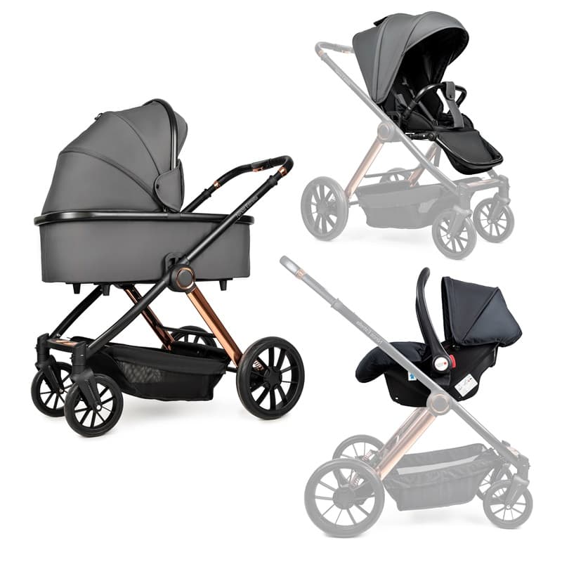 Коляска универсальная 3в1 Ninos Estrella NE3V12024GRG Grey Gold