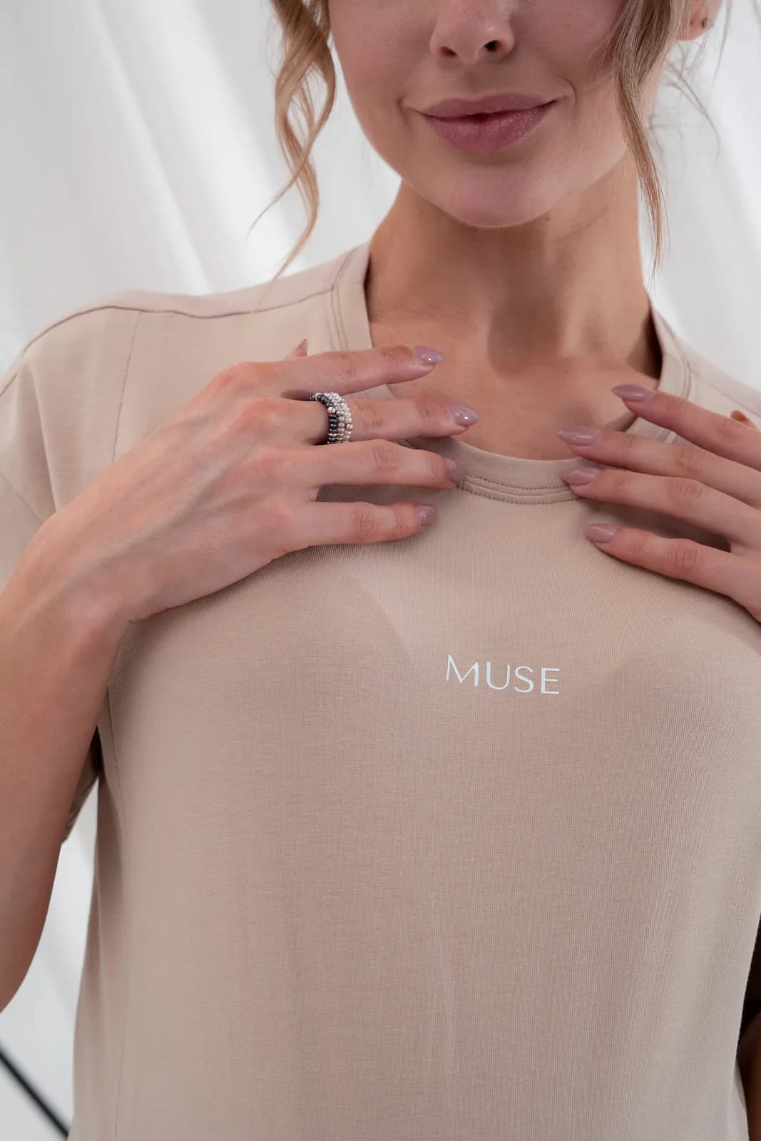 Футболка для беременных и кормления S-L Юла мама Muse NR-35.016 -бежевый фото 4 Футболка для беременных и кормления S-L Юла мама Muse NR-35.016 -бежевый фото 4