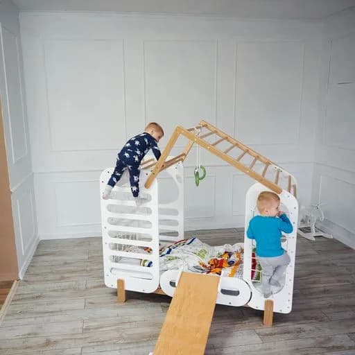 Кровать детская TatkoPlayground Montessori Домик 1600x800 ТРMD-white фото 3 Кровать детская TatkoPlayground Montessori Домик 1600x800 ТРMD-white фото 3