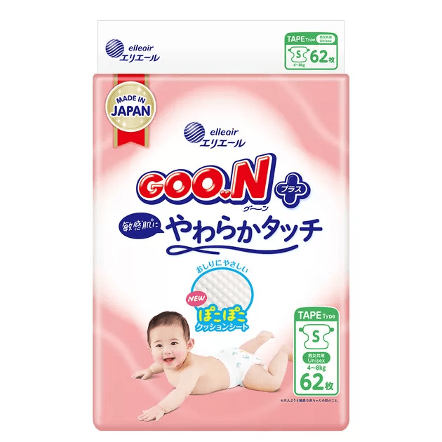 Подгузники Goo.N Plus S 62шт 21001496