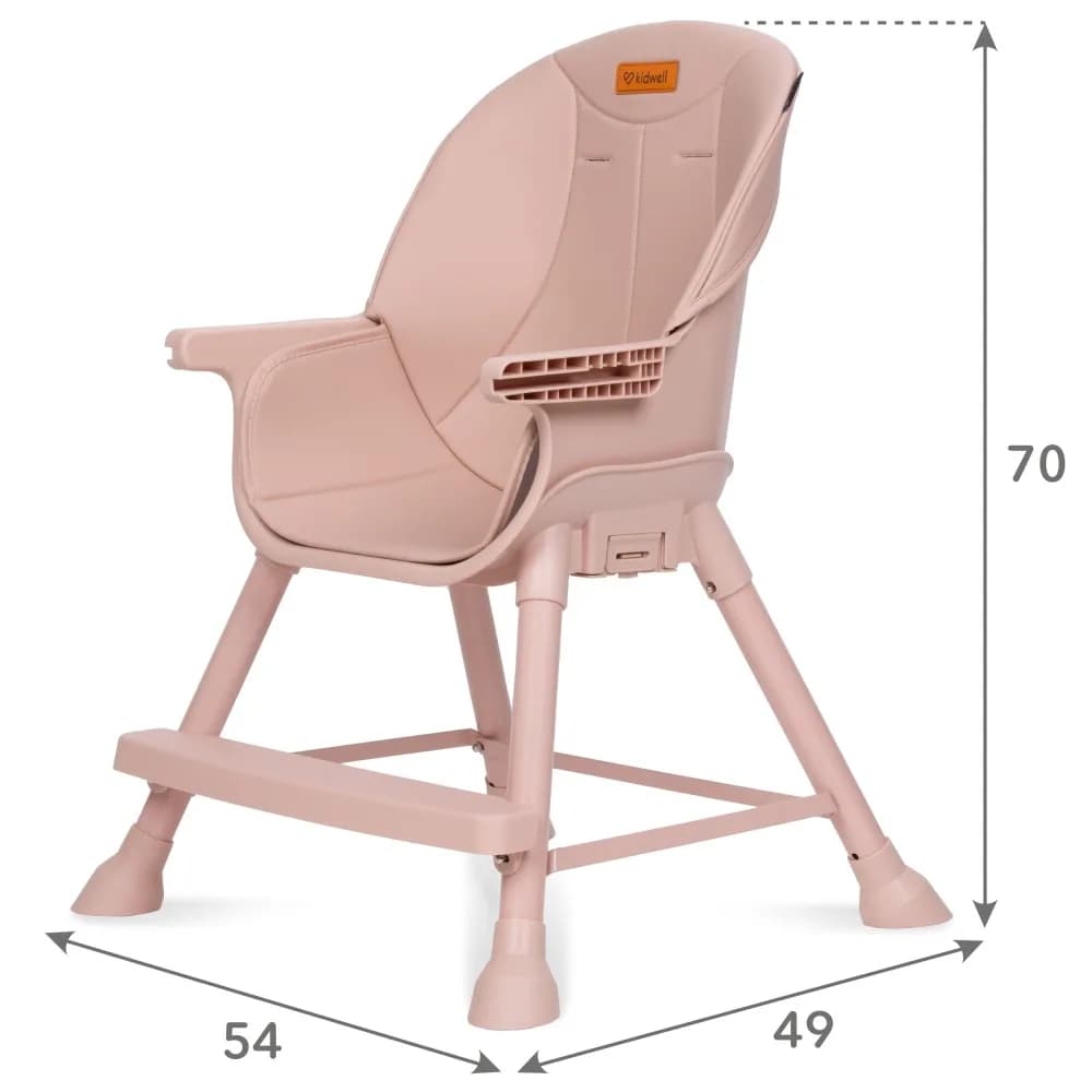 Стільчик для годування Kidwell Eatan Wood pink KLEWP фото 4