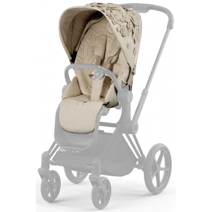 Коляска универсальная 2в1 Cybex Priam 4.0 Simply Flowers Beige/Chrome Brown 522000935/3 фото 3 Коляска универсальная 2в1 Cybex Priam 4.0 Simply Flowers Beige/Chrome Brown 522000935/3 фото 3