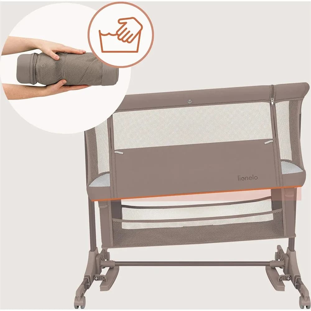 Ліжко приставне Lionelo Jodie Beige Taupe LO-JODIE BEIGE TAUPE фото 11
