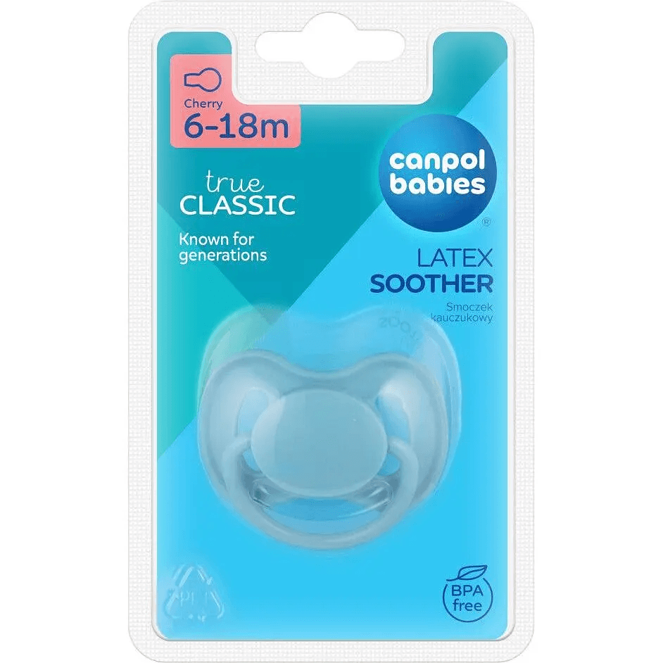 Пустушка латексна Canpol 6-18м 23/224_blu
