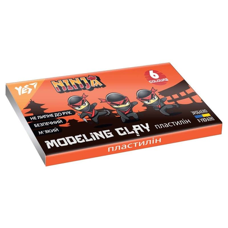 Пластилин Yes Ninja 6цв 540624 Пластилин Yes Ninja 6цв 540624