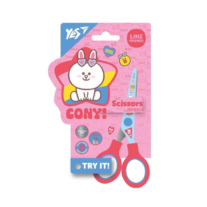 Ножницы Yes Line friends 13см 480429 Ножницы Yes Line friends 13см 480429