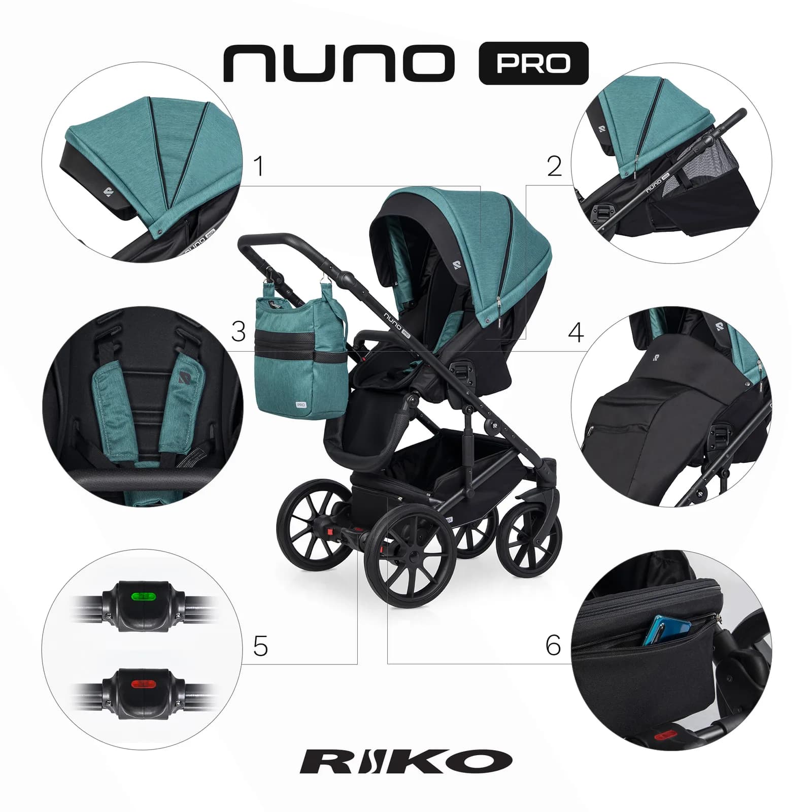 Коляска прогулочная Riko Nuno Pro 02 NEW R-NP02 фото 2 Коляска прогулочная Riko Nuno Pro 02 NEW R-NP02 фото 2