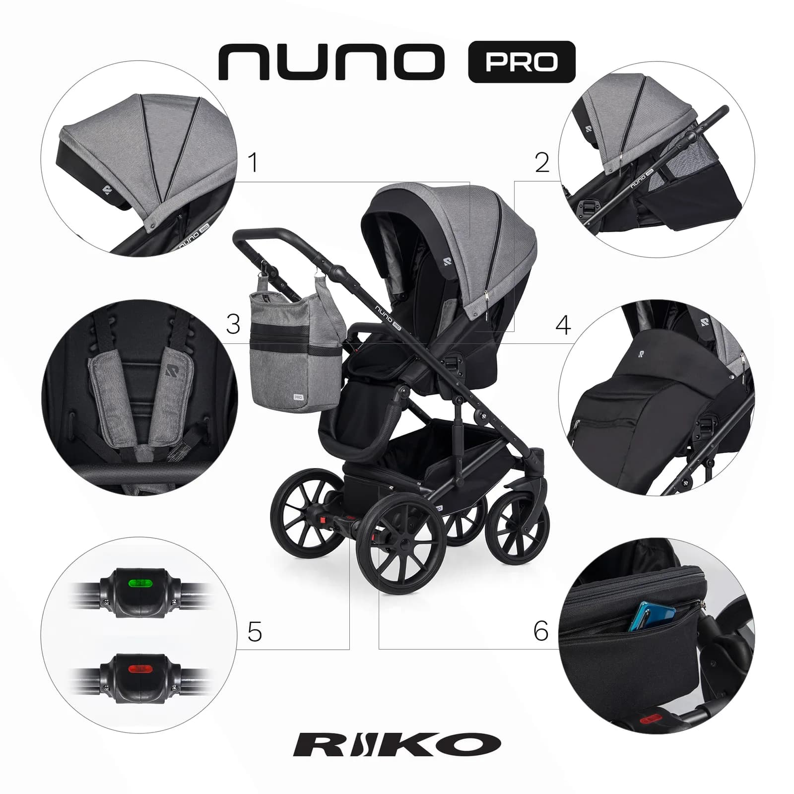 Коляска прогулочная Riko Nuno Pro 05 NEW R-NP05 фото 2 Коляска прогулочная Riko Nuno Pro 05 NEW R-NP05 фото 2