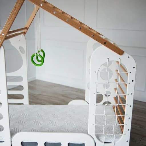 Кровать детская TatkoPlayground Montessori Домик 1600x800 ТРMD-white фото 5 Кровать детская TatkoPlayground Montessori Домик 1600x800 ТРMD-white фото 5