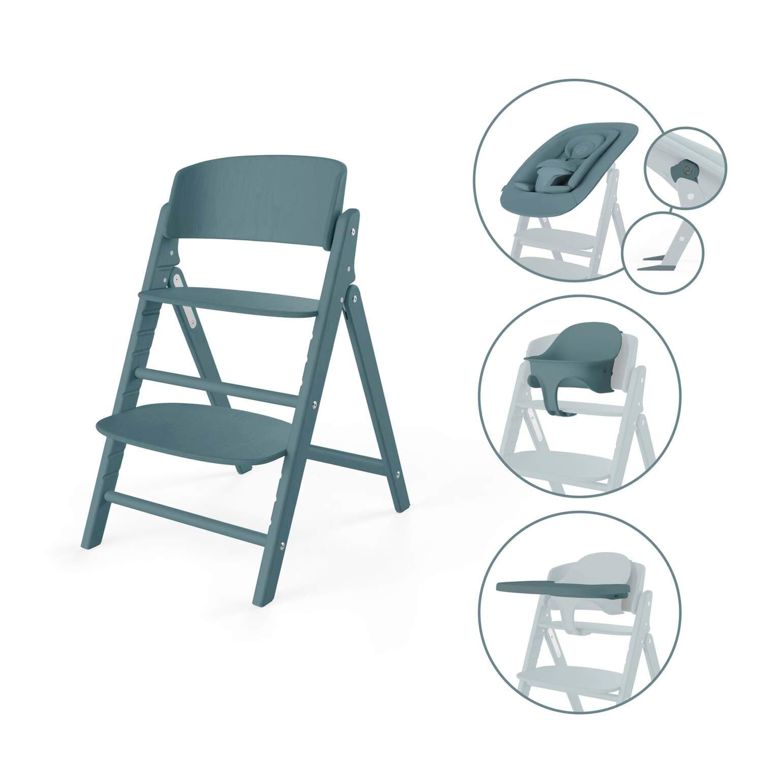 Стул для кормления Cybex Click&Fold 4в1 524000881 Stone Blue Стул для кормления Cybex Click&Fold 4в1 524000881 Stone Blue