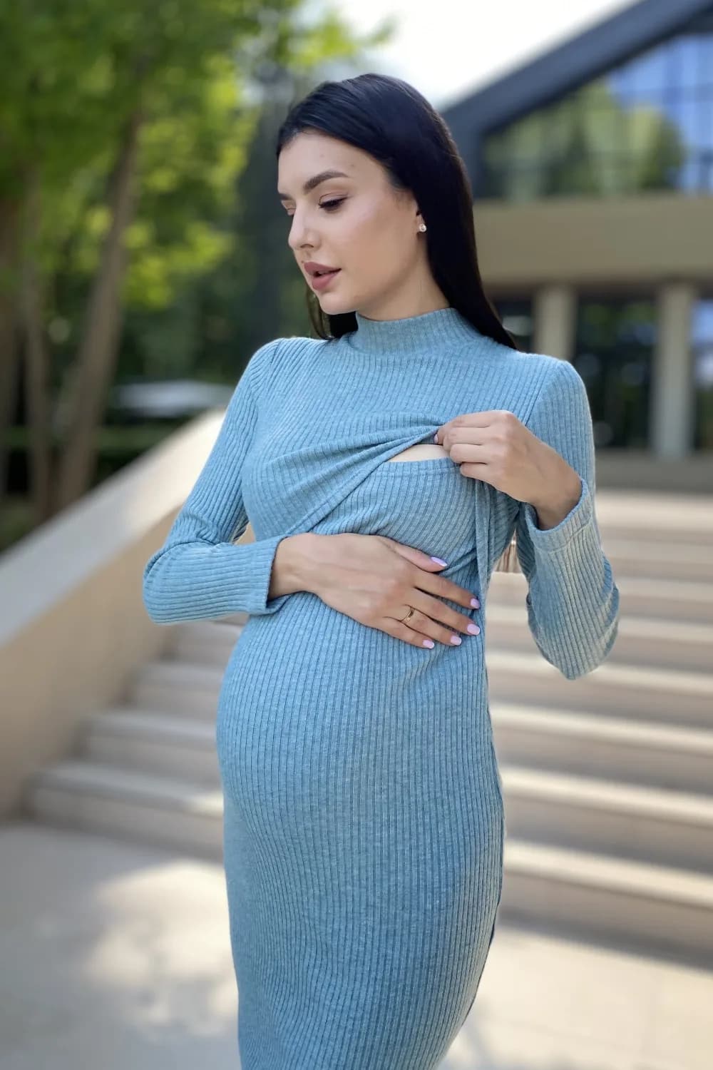 Сукня для вігітних і годування Dianora 2311 1708 -сірий фото 2 Сукня для вігітних і годування Dianora 2311 1708 -сірий фото 2