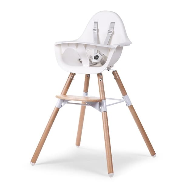 Стул для кормления Childhome Evolu 2 c бампером natural/white CHEVOCHNW Стул для кормления Childhome Evolu 2 c бампером natural/white CHEVOCHNW