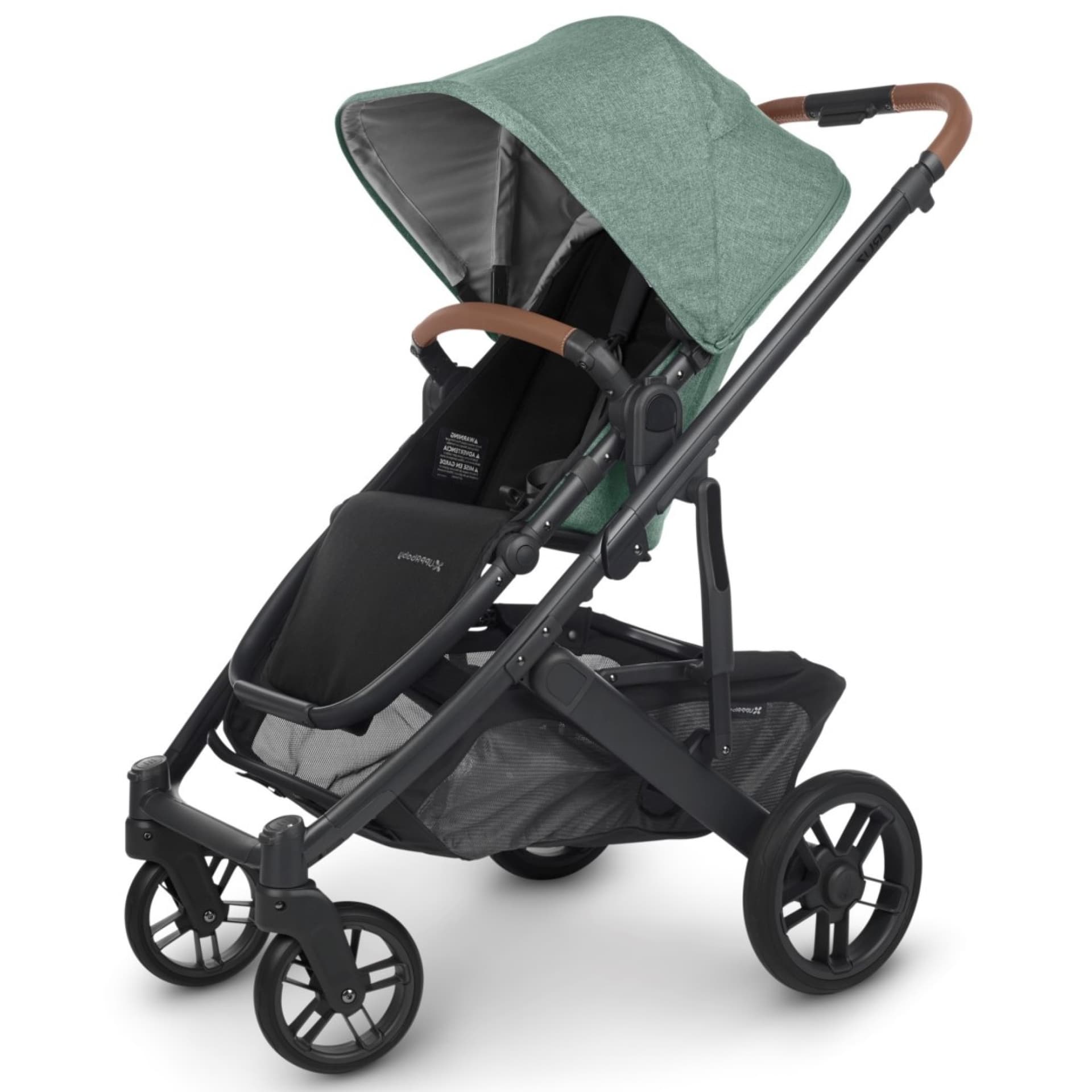 Коляска прогулочная Uppababy Cruz V2 Gwen Green melange/Carbon frame/Saddle leather 0420-CRZ-EU- GWN