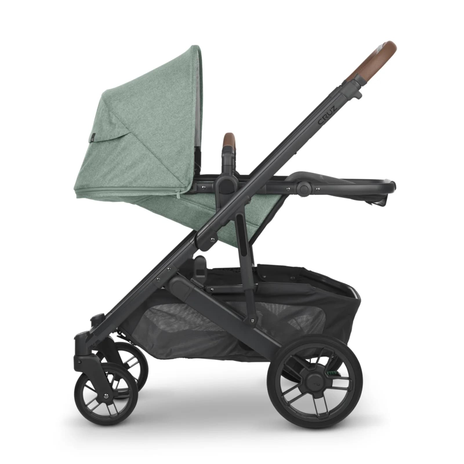 Коляска прогулянкова Uppababy Cruz V2 Gwen Green melange/Carbon frame/Saddle leather 0420-CRZ-EU- GWN фото 2