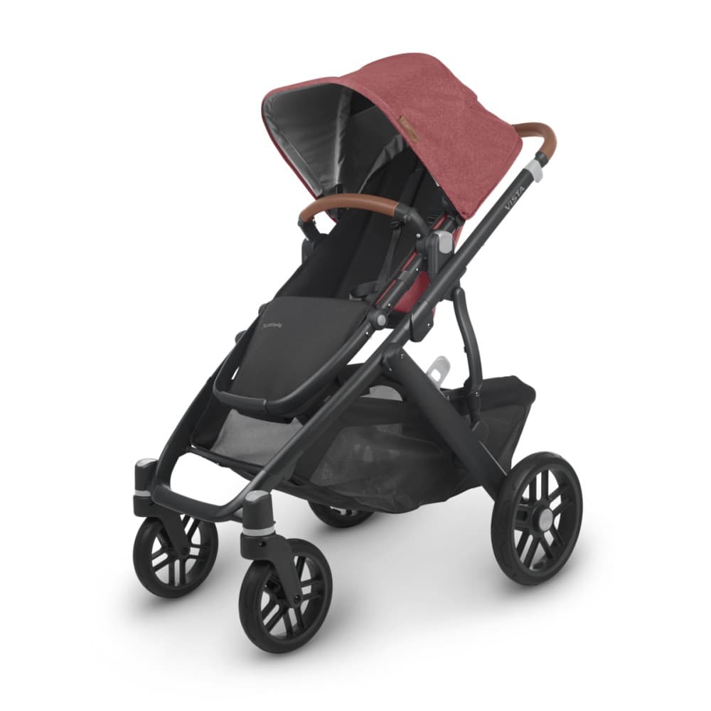 Коляска прогулочная Uppababy Cruz V2 Lucy Rosewood melange/Carbon frame/Saddle leather 0420-CRZ-EU- LCY