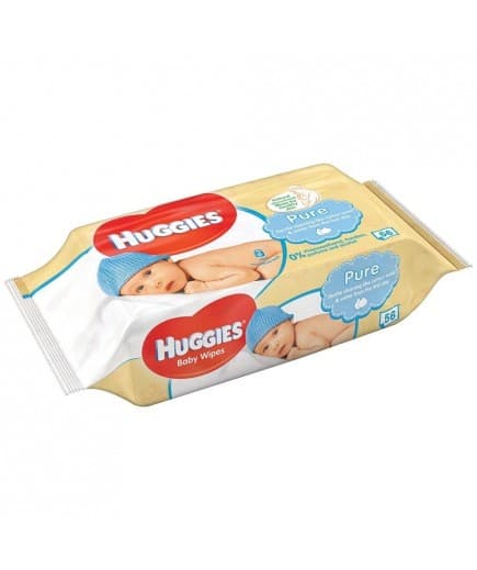 Салфетки влажные Huggies Pure 56шт 550091