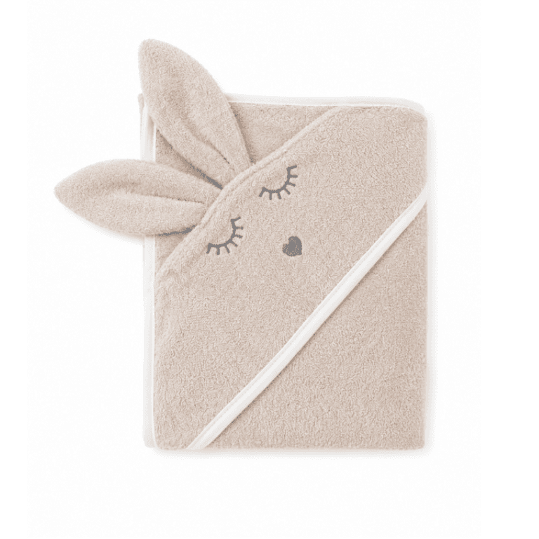 Рушник-куточок для купання Twins Rabbit sand 1500-TANК-557