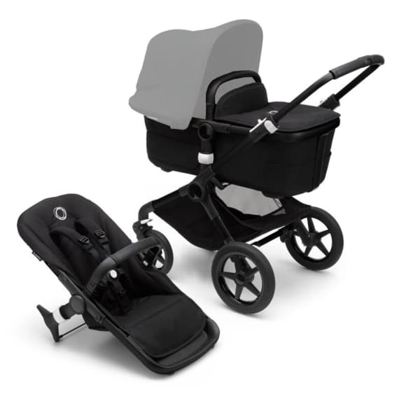 Коляска универсальная 2в1 Bugaboo Fox 3 без капюшона Black/Midnight Black 2306010042