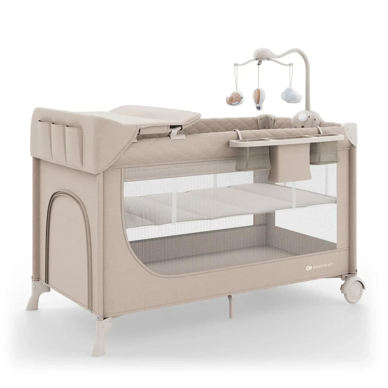 Кровать-манеж с пеленатором Kinderkraft Leody Up KCLEODUPBEG00AC Beige Кровать-манеж с пеленатором Kinderkraft Leody Up KCLEODUPBEG00AC Beige