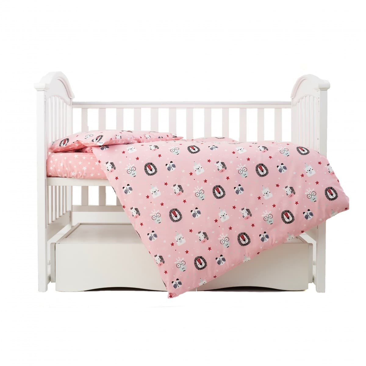 Змінний комплект Twins Zoo pink 4од 3022-TZ-08 Змінний комплект Twins Zoo pink 4од 3022-TZ-08