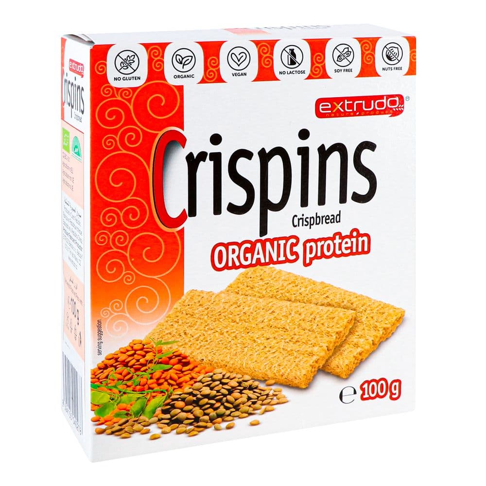 Хлебцы органические с протеином Crispins 100г 27770-1770