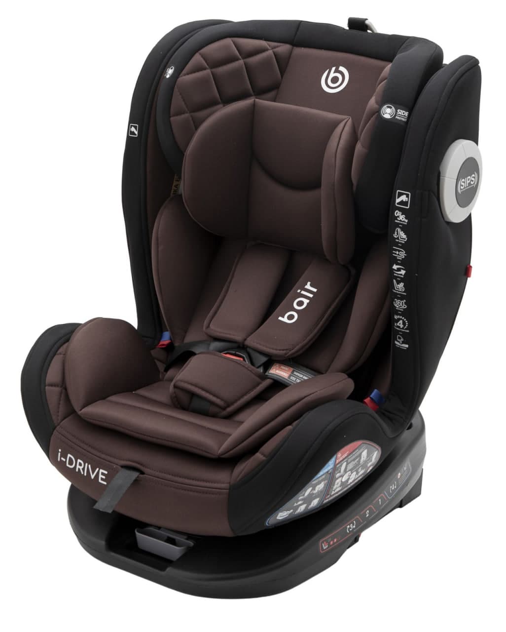 Автокрісло Bair i-Drive 360 Iso-fix choco-blackCB-04 681968