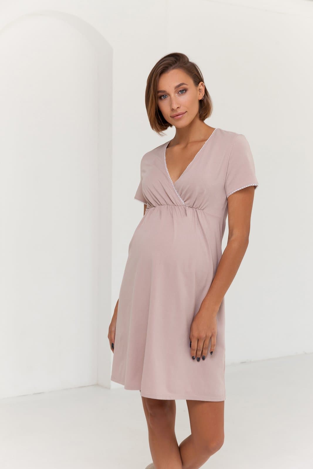 Ночная рубашка для беременных и кормления XS-XL Юла мама ALISA LIGHT NW-1.4.12 -коричневый Ночная рубашка для беременных и кормления XS-XL Юла мама ALISA LIGHT NW-1.4.12 -коричневый