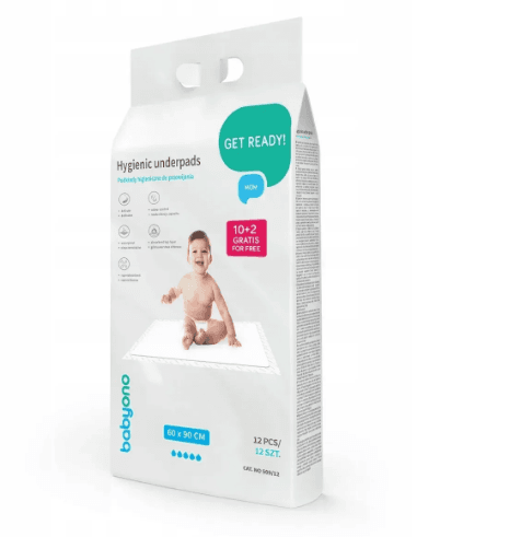 Пеленки гигиенические BabyOno 60*90см 12шт 509/12
