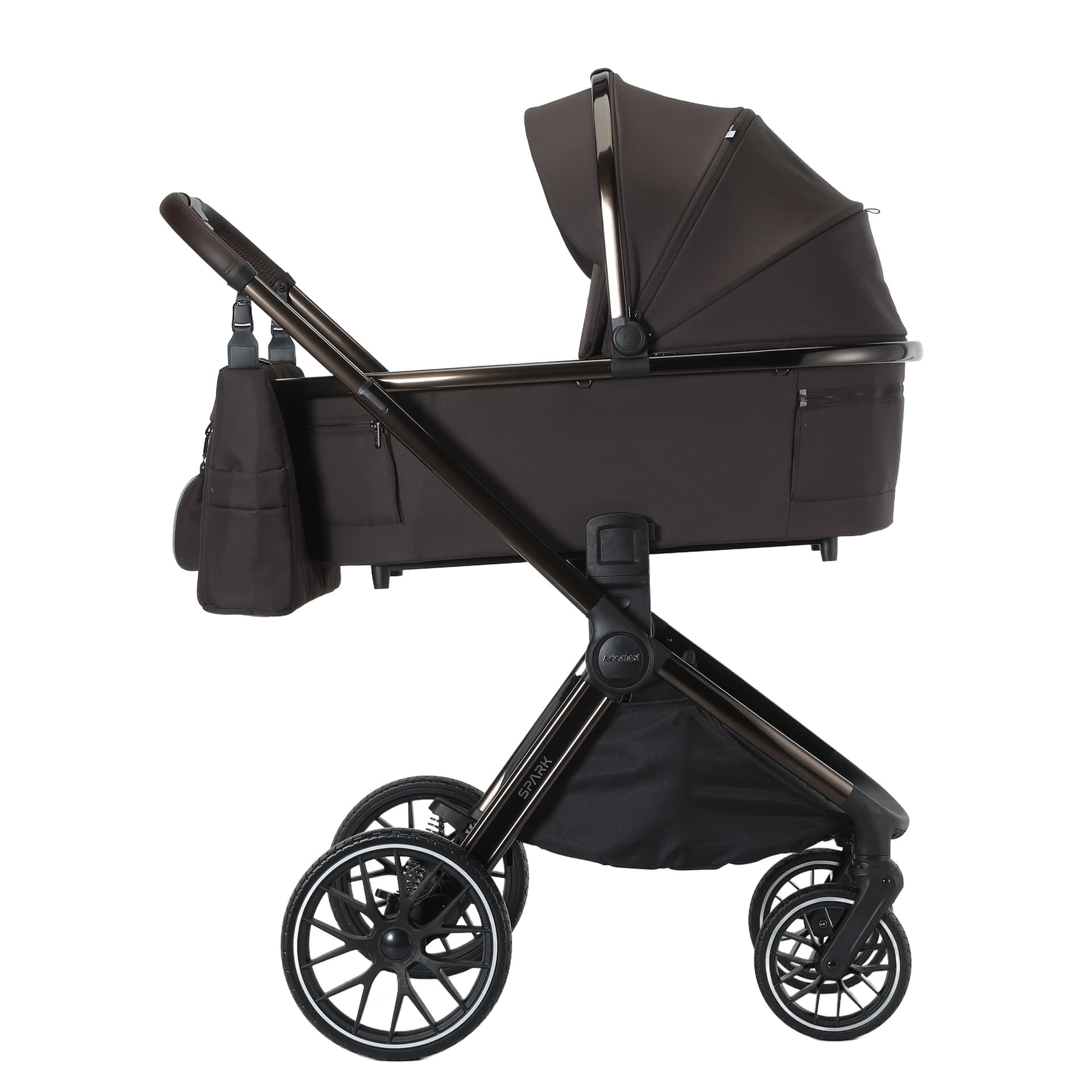 Коляска универсальная 2в1 Adamex Spark 13 Chocolate Brown