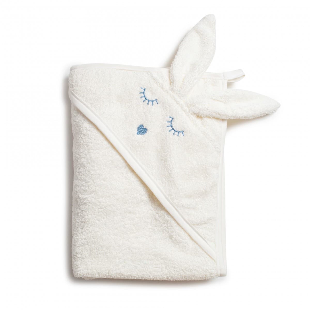 Рушник-куточок для купання Twins Rabbit ecru 1500-TANК-202