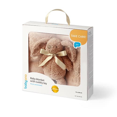 Одеяло BabyOno бежевое с зайкой 75*100 см 1567/02