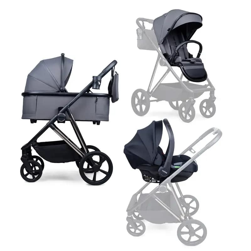 Коляска универсальная 3в1 Ninos Amor NAM3V12026GR Grey