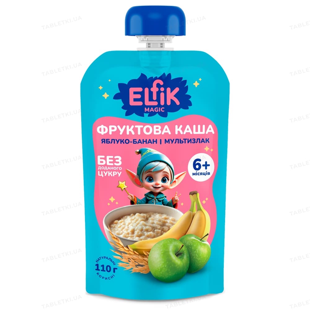Каша мультизлаковая Яблоко и банан Elfik 110г COM11462 Каша мультизлаковая Яблоко и банан Elfik 110г COM11462
