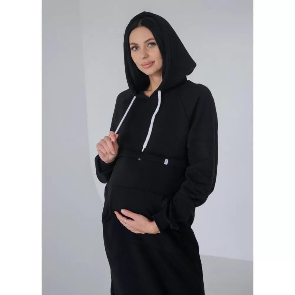 Сукня для вагітних L/XL HN 55507-1 -чорний Сукня для вагітних L/XL HN 55507-1 -чорний