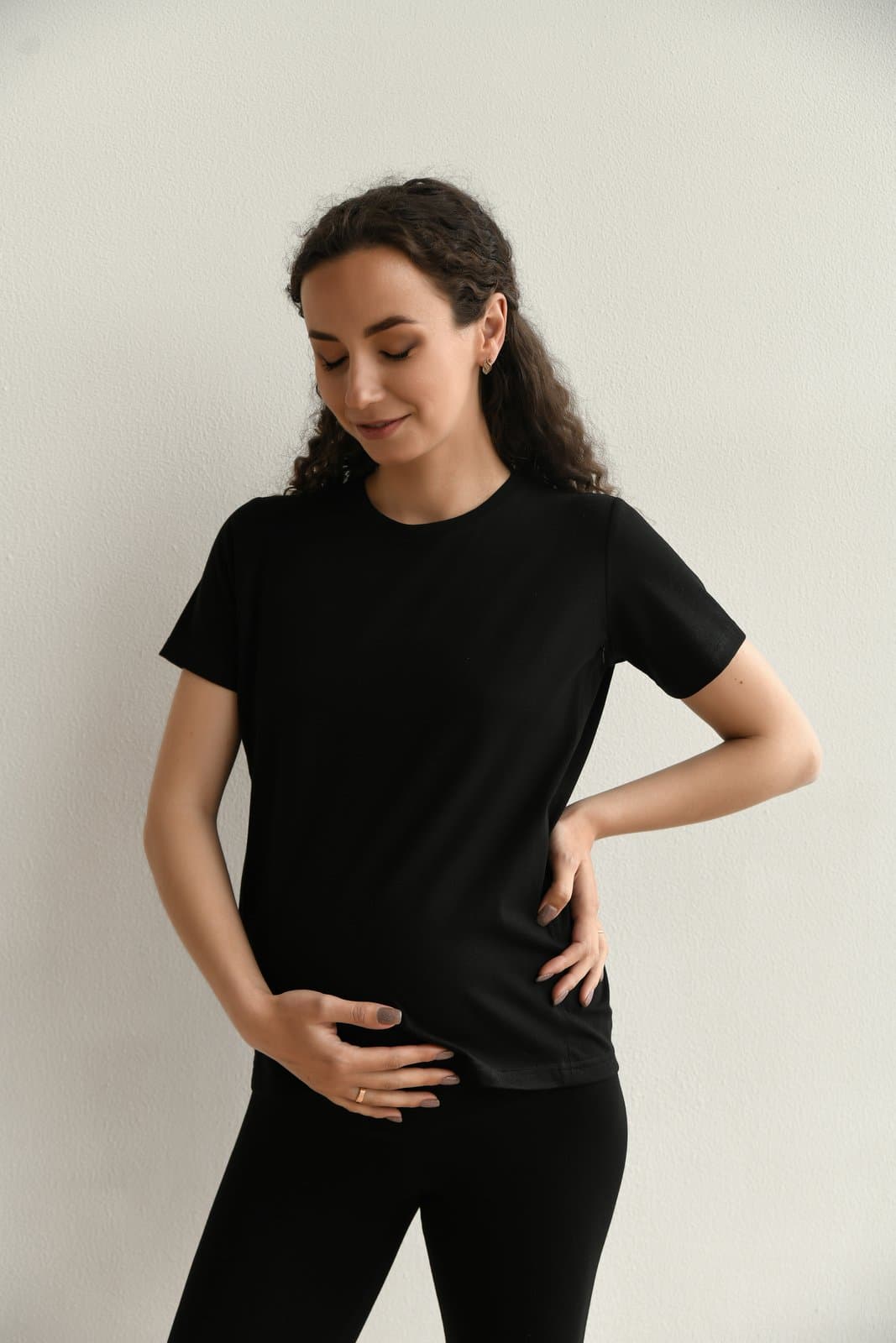Футболка для кормления S-XL Мамин Дом 24300-Черный Футболка для кормления S-XL Мамин Дом 24300-Черный