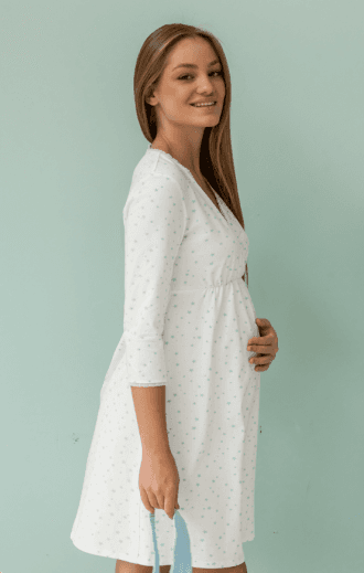 Ночная рубашка для беременных и кормления S-XXL Юла мама ALISA NW-1.5.5