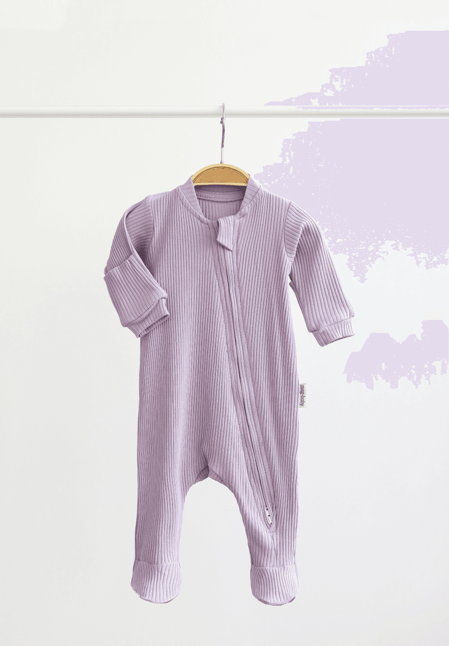 Комбинезон для новорожденного "Strip" Magbaby 107344 - сиреневый Комбинезон для новорожденного "Strip" Magbaby 107344 - сиреневый
