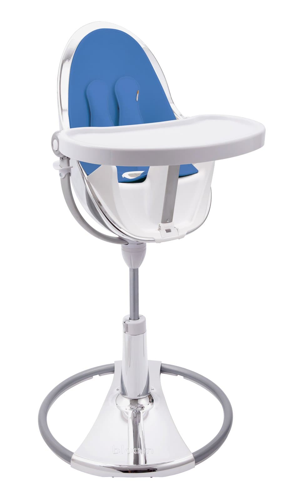 Стульчик для кормления Bloom Fresco White+riviera blue E10535-W\E10540-RBL Стульчик для кормления Bloom Fresco White+riviera blue E10535-W\E10540-RBL