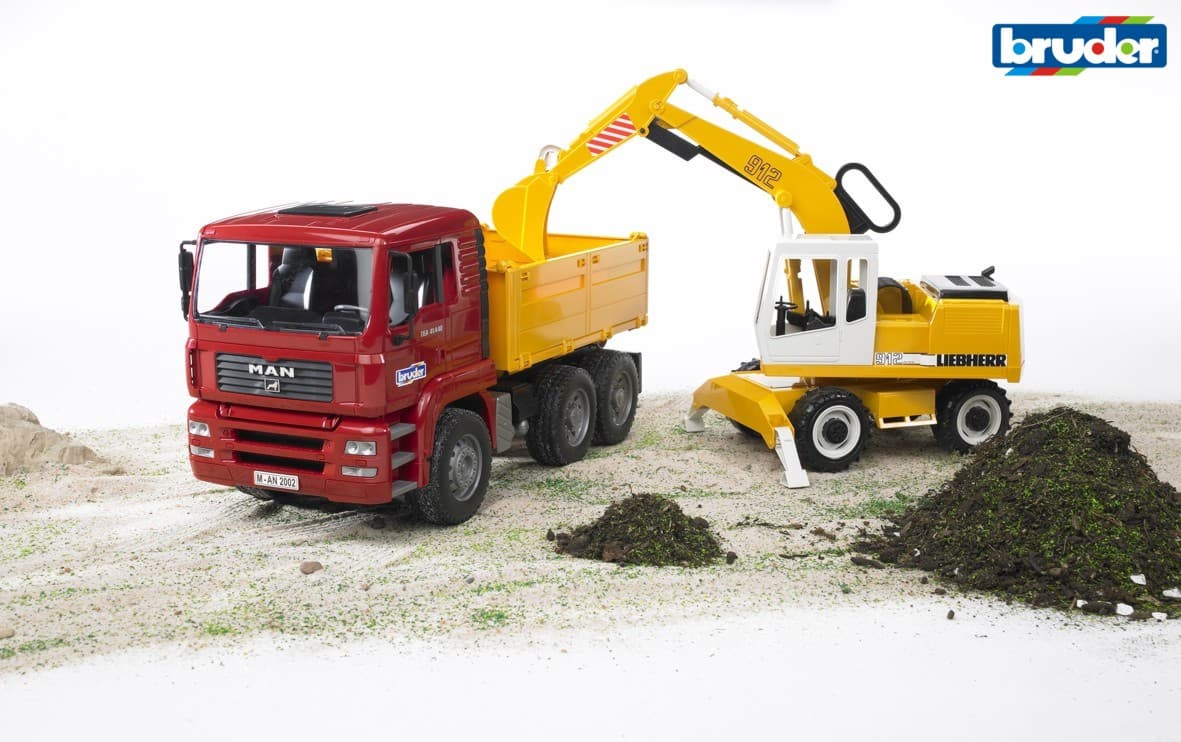 Самоскид-вантажівка МАN та екскаватор Liebherr 1:16 Bruder 02751