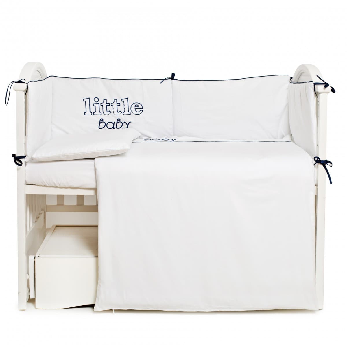 Постельный комплект Twins Little Baby white/blue 6ед 4042-TLB-09