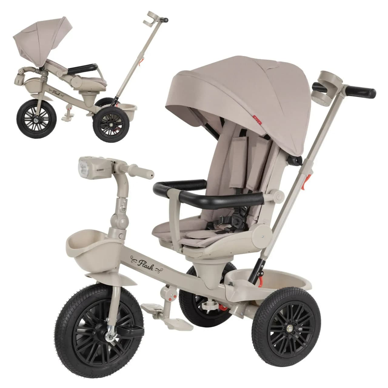 Велосипед 3-х колісний Tilly Flash T-3812 Grey