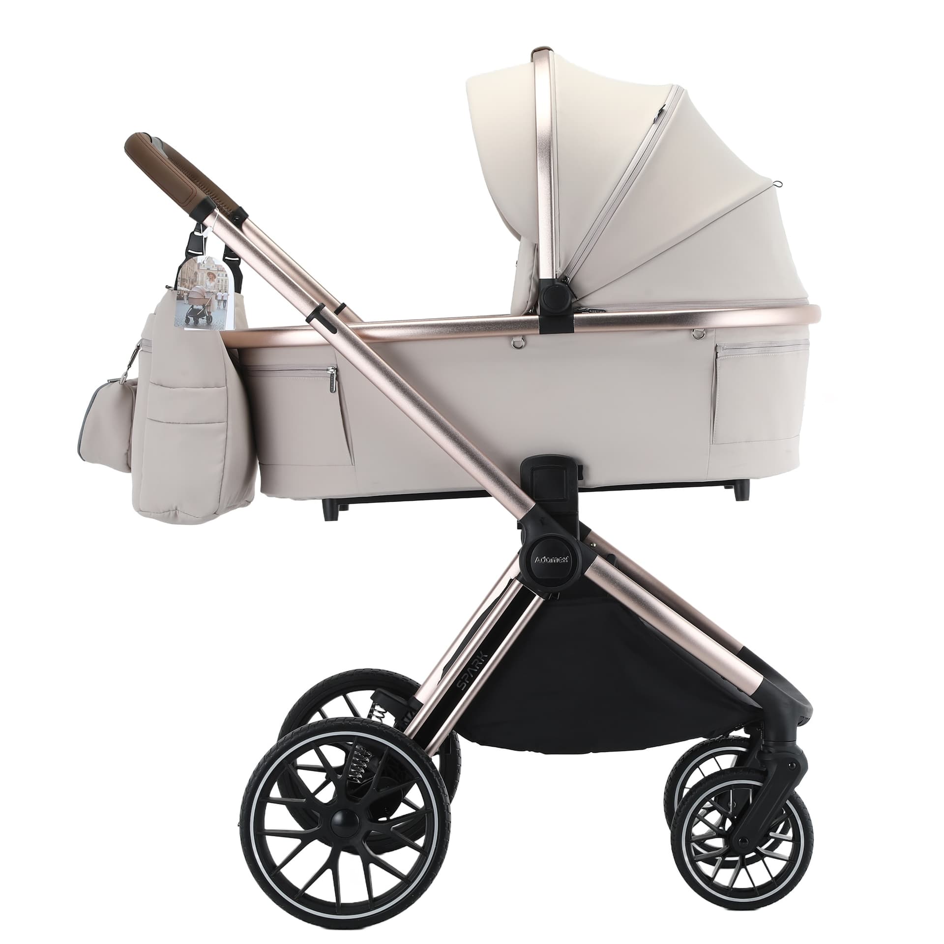 Коляска универсальная 2в1 Adamex Spark 9 Champagne Beige