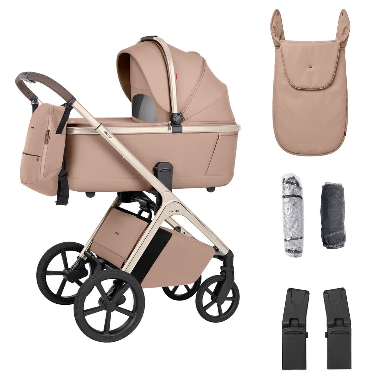 Коляска универсальная 2в1 Carrello Vector CRL-6553 Walnut Beige