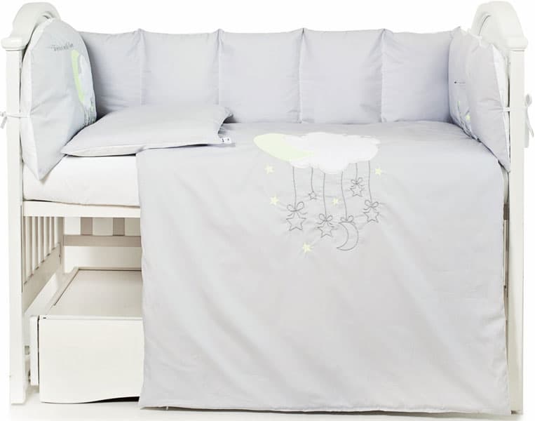 Постельный комплект Twins Moonlight grey 6ед 4011-BTMO-10 Постельный комплект Twins Moonlight grey 6ед 4011-BTMO-10